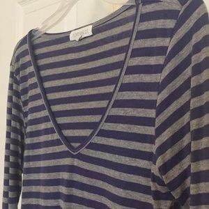 Striped long sleeves tee